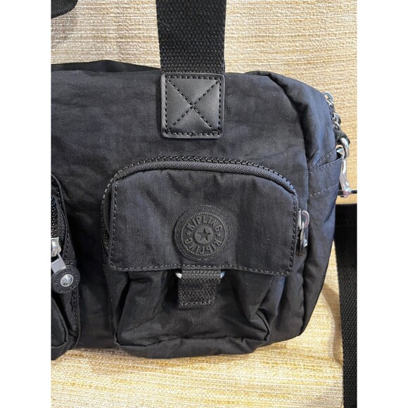 Kipling Defea Black Shoulder Crossbody Messenger Bag NWT NEW Size Medium - Picture 3 of 13